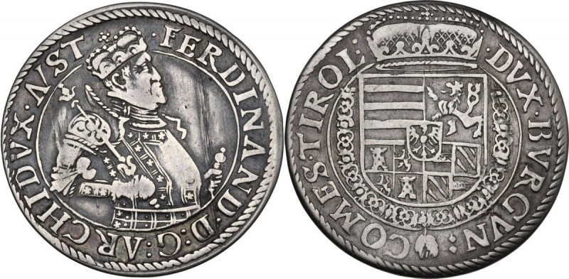 Austria. Archduke Ferdinand (1564-1595). AR 1/4 Taler, without year, Hall in Tir...