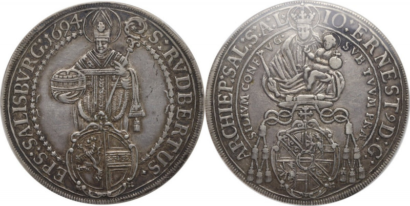 Austria, Salzburg. Johann Ernst von Thun und Hohenstein (1687-1709). Taler 1694....