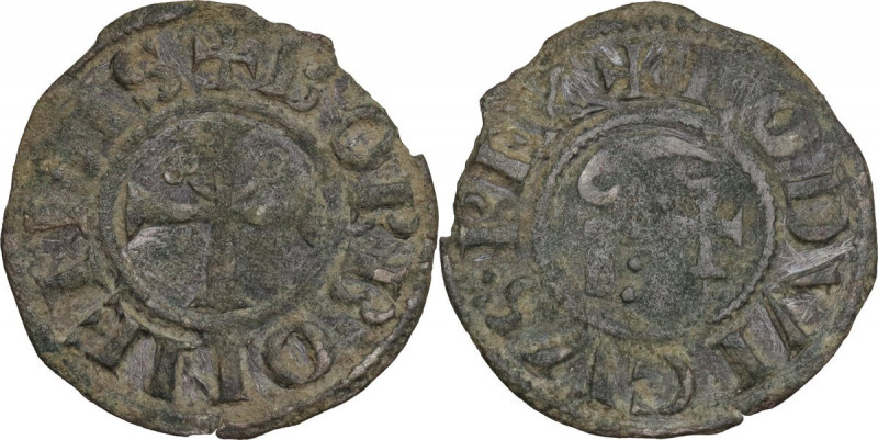 France. Lordship of Bourbon. Anonymous denier, c.1160-1205. Dy 794; PdA 2195. BI...