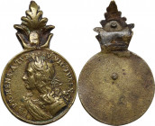 France. Henri de la Tour d’Auveragne Vicomte de Turenne (1611-1675), military leader and Marshal General of France. AE Cast unifacie plaque. Cf. Johns...