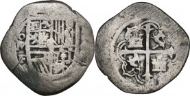 Mexico. Philip II (1554-1598). Cob 4 Reales, Mo O. Mexico City Mint. AR. 9.26 g. 32.00 mm. qBB.