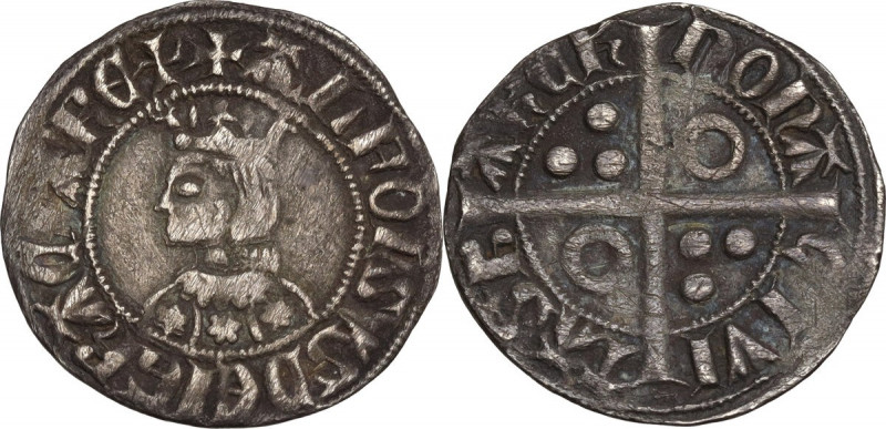 Spain. Alfons IV (1416-1458). Croat, Barcelona mint. Cru. 365. AR. 2.83 g. 24.00...