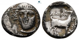 Thrace. Ainos circa 396-393 BC. Fourrée Drachm