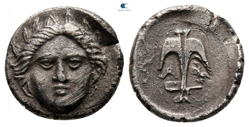 Thrace. Apollonia Pontica circa 410-323 BC. 
Diobol AR

11 mm, 1,22 g



...