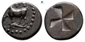 Thrace. Byzantion circa 340-320 BC. Hemidrachm AR