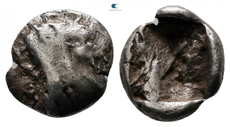 Asia Minor. Uncertain mint circa 500-450 BC. 
Obol AR

10 mm, 0,86 g



v...