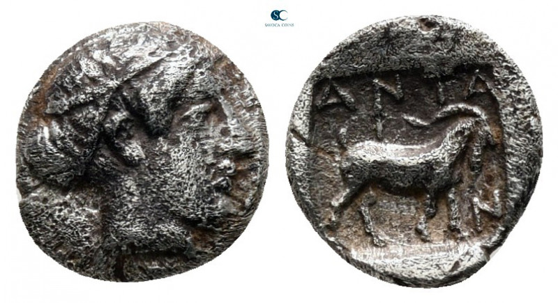 Troas. Antandros circa 500-400 BC. 
Obol AR

9 mm, 0,55 g



very fine