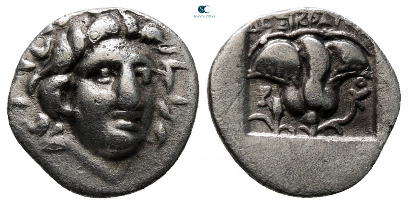 Islands off Caria. Rhodos circa 125-88 BC. 
Plinthophoric Hemidrachm AR

12 m...