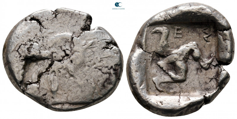 Pamphylia. Aspendos circa 460-420 BC. 
Stater AR

25 mm, 10,70 g



nearl...