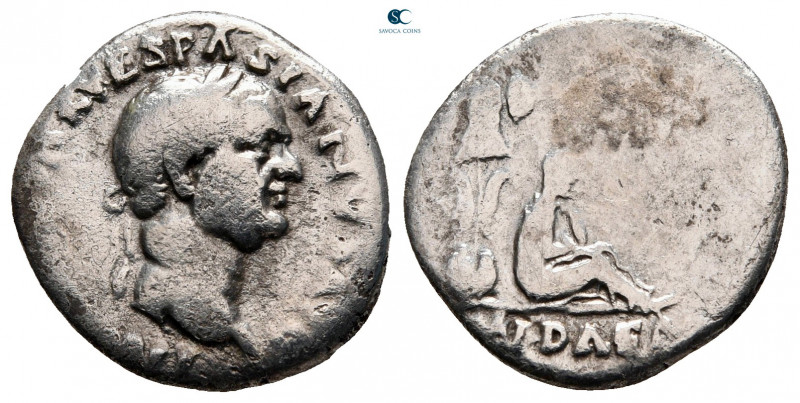 Vespasian AD 69-79. "Judaea Capta" commemorative. Rome
Denarius AR

17 mm, 2,...