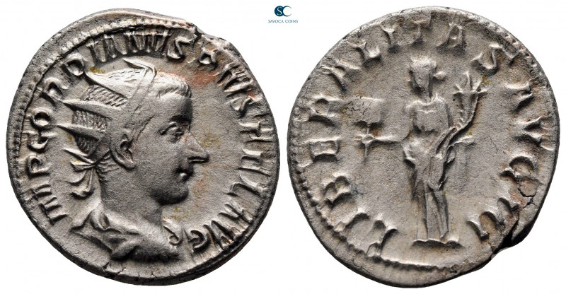 Gordian III AD 238-244. Rome
Antoninianus AR

22 mm, 4,33 g



very fine