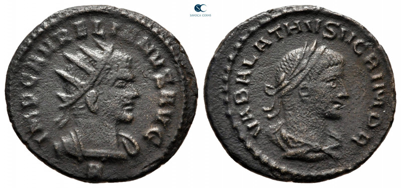 Aurelian and Vabalathus AD 270-275. Antioch
Antoninianus Æ

19 mm, 3,01 g

...