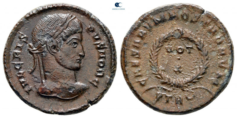 Crispus, as Caesar AD 316-326. Treveri
Follis Æ

19 mm, 3,85 g



very fi...