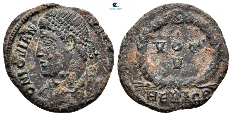 Jovian AD 363-364. Heraclea
Follis Æ

19 mm, 2,45 g



nearly very fine