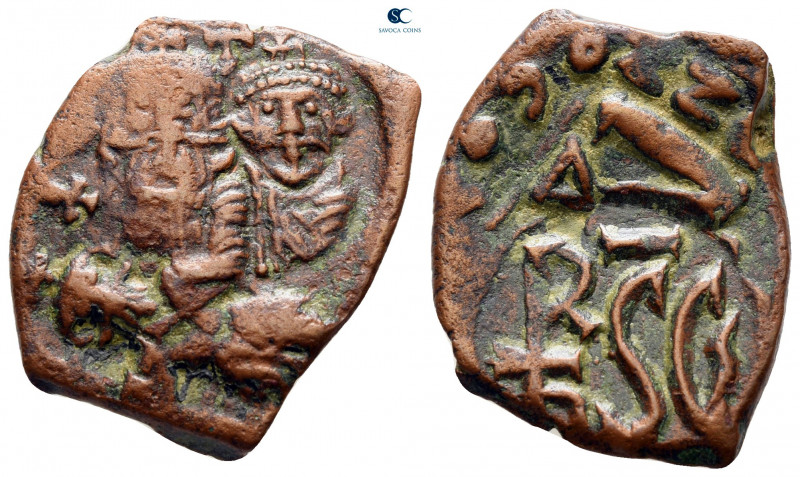 Heraclius, with Heraclius Constantine and Heraclonas AD 610-641. Constantinople...