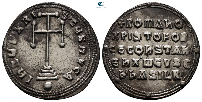 Constantine VII Porphyrogenitus, with Romanus I and Christopher AD 913-959. Cons...