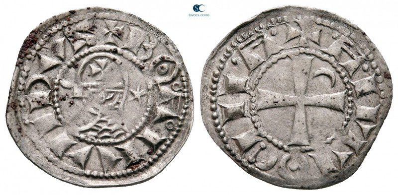 Principality of Antioch. Antioch. Bohemond III AD 1163-1201. 
Denier AR

18 m...