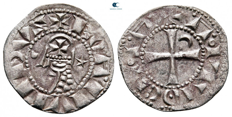 Principality of Antioch. Antioch. Bohemond III AD 1163-1201. 
Denier AR

18 m...