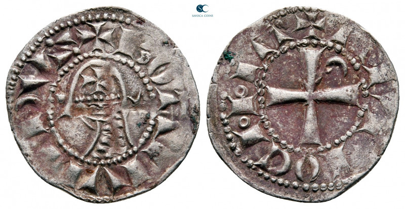 Principality of Antioch. Antioch. Bohemond III AD 1163-1201. 
Denier AR

18 m...