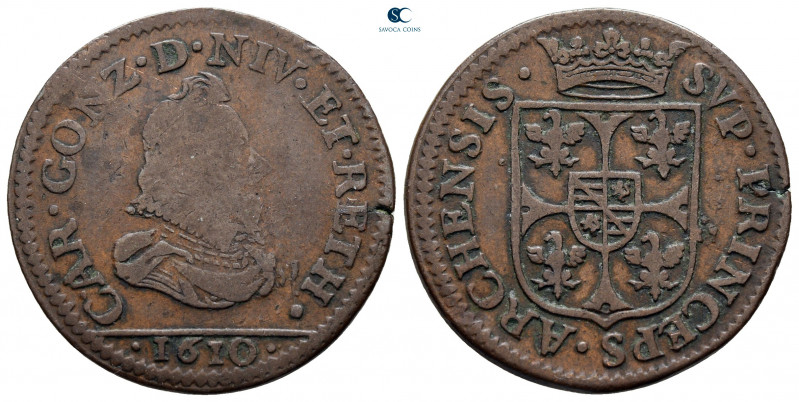 France. Charles I of Gonzaga AD 1608-1637.
Liard

26 mm, 4,20 g



very f...