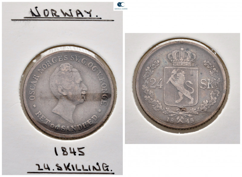 Norway. AD 1845.
24 Skilling

 mm, g



very fine