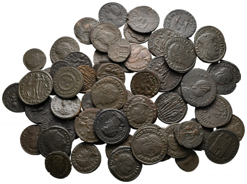 Lot of ca. 63 roman bronze coins / SOLD AS SEEN, NO RETURN! 

very fine