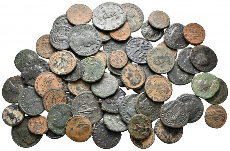 Lot of ca. 70 roman bronze coins / SOLD AS SEEN, NO RETURN!

very fine