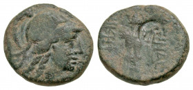 Mysia, Pergamon. Civic issue. 200-133 B.C. AE 20 (19.9 mm, 7.38 g, 12 h). Head of Athena right in Corinthian style helmet / [ΑΘ]ΗΝΑC - NIKHΦ[OPOY], tr...
