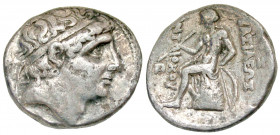 Seleukid Kingdom. Antiochos I Soter. 281-261 B.C. AR drachm (18.3 mm, 4.02 g, 3 h). Seleucia on the Tigris mint. Diademed head of Antiochos I right / ...