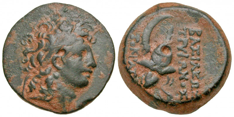 Seleukid Kingdom. Diodotos Tryphon. 142-138 B.C. AE (17.9 mm, 6.49 g, 1 h). Unce...
