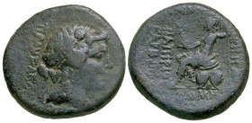 Bithynia, Prusa ad Olympum. C. Papirios Carbo. procurator, 62-59 BC. AE tetrachalkon (23.7 mm, 7.85 g, 12 h). Dated CY 224 = 59-58 BC. ΠPOYΣAE[ΩN] / [...