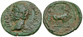 Mysia, Parium. Marcus Aurelius. A.D. 161-180. AE 17 (16.6 mm, 2.42 g, 2 h). Struck A.D. 161-2. IMP CAESAR MAR AV ANT, bare head of Marcus Aurelius lef...