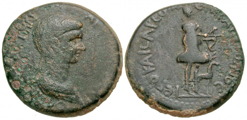 Lydia, Hierocaesarea. Agrippina II. Augusta, A.D. 50-59. AE 19 (19 mm, 5.16 g, 2...
