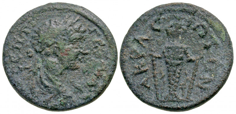 Lydia, Acrasus. Geta. As Caesar, A.D. 198-209. AE 20 (19.7 mm, 4.53 g, 1 h). Π C...