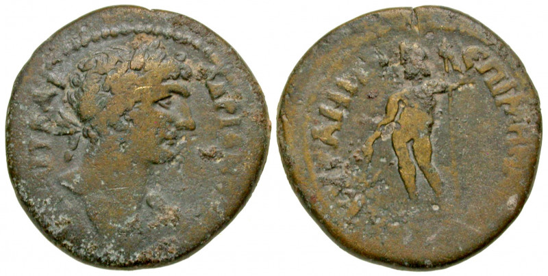 Phrygia, Ancyra. Hadrian. A.D. 117-138. AE 25 (24.5 mm, 8.99 g, 12 h). Mèn. Αskl...