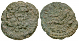 Phrygia, Cibyra. Pseudo-Autonomous. Severan era, ca. A.D. 193-235. AE 18 (18.2 mm, 2.94 g, 7 h). Bearded head of Herakles right / ΚΙΒΥΡΑΤΩΝ, river god...