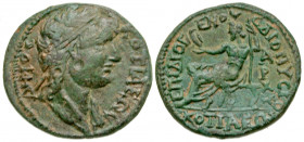 Phrygia, Cotiaeum. Pseudo-Autonomous. Time of Gallienus, A.D. 253-268. AE triassarion (23.3 mm, 7.50 g, 7 h). Diogenes, son of Dionysios, archon. ΔHMO...
