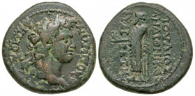 Phrygia, Laodicea ad Lycum. Pseudo-Autonomous. Time of Nero, A.D. 54-68. AE 26 (25.7 mm, 10.29 g, 12 h). Struck ca. A.D. 62. Ioulios Andronikos, euerg...