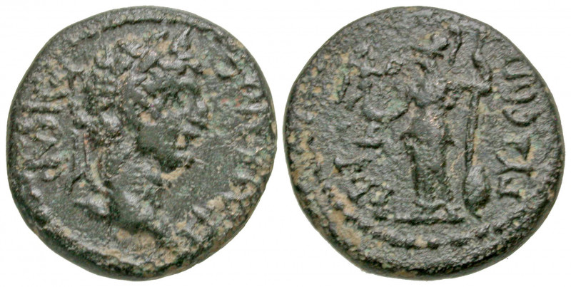 Pamphylia, Magydus. Trajan. A.D. 98-117. AE 19 (18.7 mm, 4.32 g, 7 h). ΤΡΑΙΑΝΟ Κ...