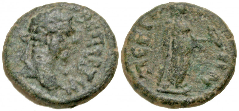 Pamphylia, Perge. Septimius Severus. A.D. 193-211. AE 18 (18.2 mm, 4.96 g, 7 h)....