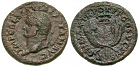 Vespasian. A.D. 69-79. AE dupondius (27.4 mm, 10.67 g, 7 h). Antioch mint, struck A.D. 74. IMP CAESAR VESPASIAN AVG , laureate head of Vespasian left ...