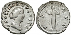 Faustina II. Augusta, A.D. 147-175. AR denarius (18.3 mm, 3.11 g, 6 h). Rome mint, struck A.D. 147-150. FAVSTINA AVGVSTA, draped bust of Faustina II r...