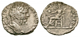 Septimius Severus. A.D. 193-211. AR denarius (17.2 mm, 2.79 g, 6 h). Rome mint, struck A.D. 197. L SEPT SEV PERT AVG IMP VIII, laureate head of Septim...