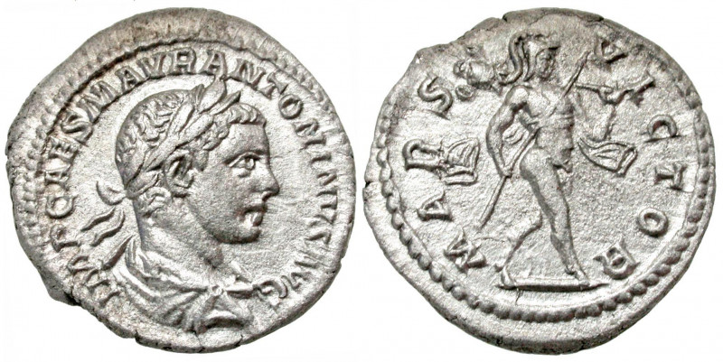 Elagabalus. A.D. 218-222. AR denarius (19.2 mm, 3.34 g, 6 h). Rome mint, struck ...