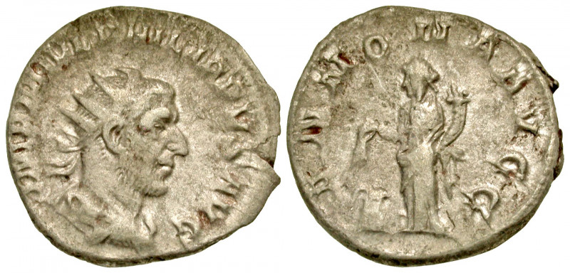 Philip I. A.D. 244-249. AR antoninianus (20.82 mm, 3.20 g, 7 h). Rome mint, stru...