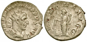 Philip I. A.D. 244-249. AR antoninianus (20.82 mm, 3.20 g, 7 h). Rome mint, struck A.D. 245-247. IMP M IVL PHILIPPVS AVG, radiate draped and cuirassed...