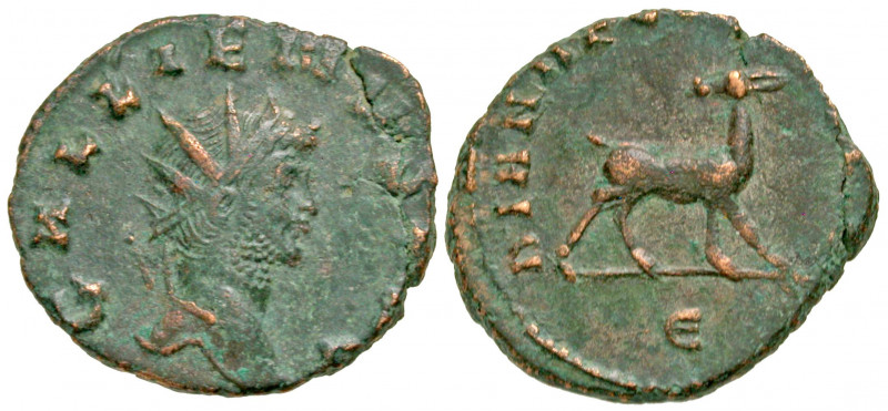 Gallienus. A.D. 253-268. AE antoninianus (19.20 mm, 3.07 g, 7 h). Rome mint, str...