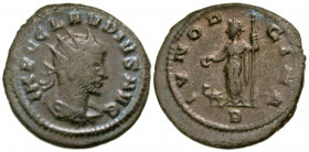 Claudius II Gothicus. A.D. 268-270. AE antoninianus (22.2 mm, 3.20 g, 11 h). Antioch mint, struck A.D. 270. IMP C CLAVDIVS AVG, radiate, draped, and c...