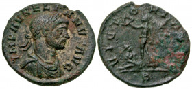 Aurelian. A.D. 270-275. AE denarius (18.8 mm, 1.95 g, 11 h). Rome mint, struck A.D. 275. IMP AVRELIANVS AVG, laureate and cuirassed bust of Aurelian r...