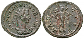 Probus. A.D. 276-282. AE antoninianus (24.0 mm, 4.56 g, 6 h). Lugdunum mint, struck A.D. 277. IMP C M AVR PROBVS AVG, radiate, draped and cuirassed bu...
